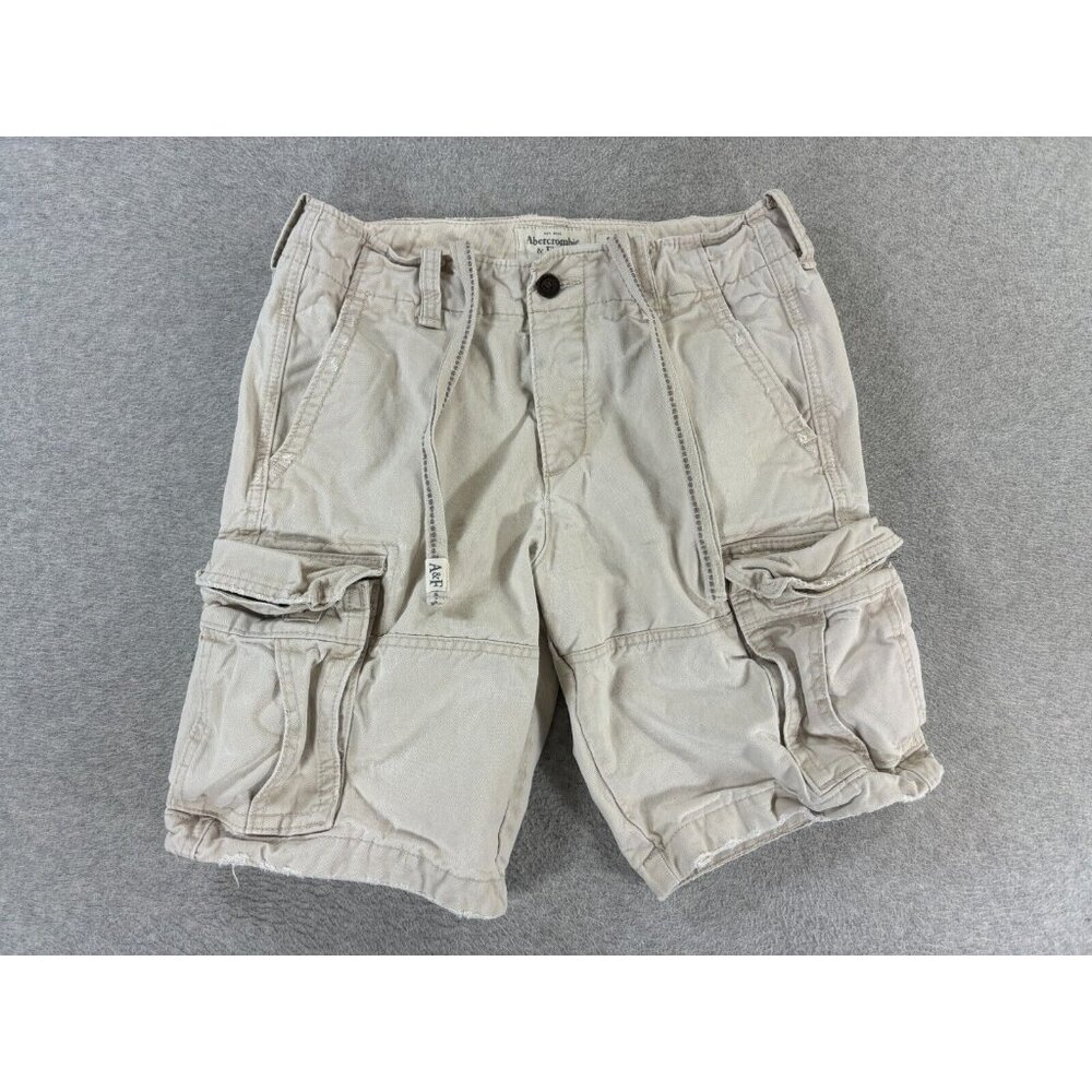 Abercrombie & Fitch Distressed Cargo Shorts‎ (Men's Size 31) Tan - 10"
